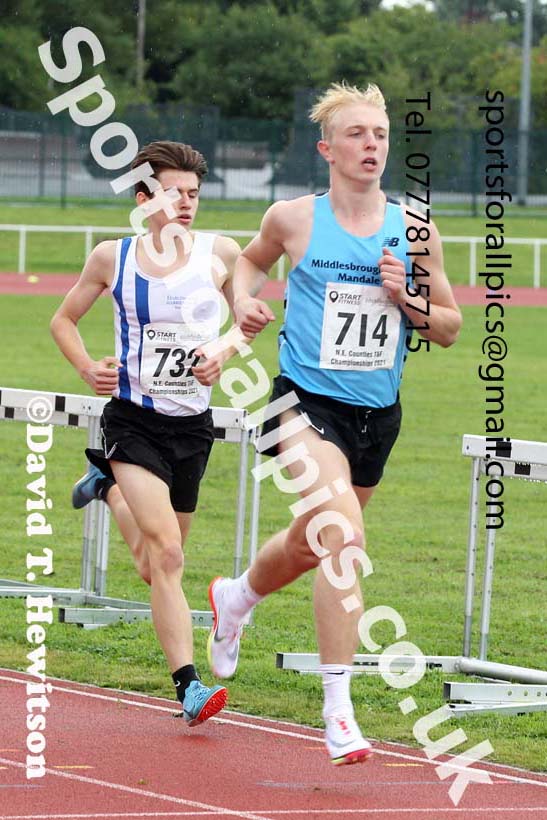 Mens and Boys 1500 metres, 2021 North Eastern Track and Field Champs., Middesbrough. Photo: David T. Hewitson/Sports for All Pics